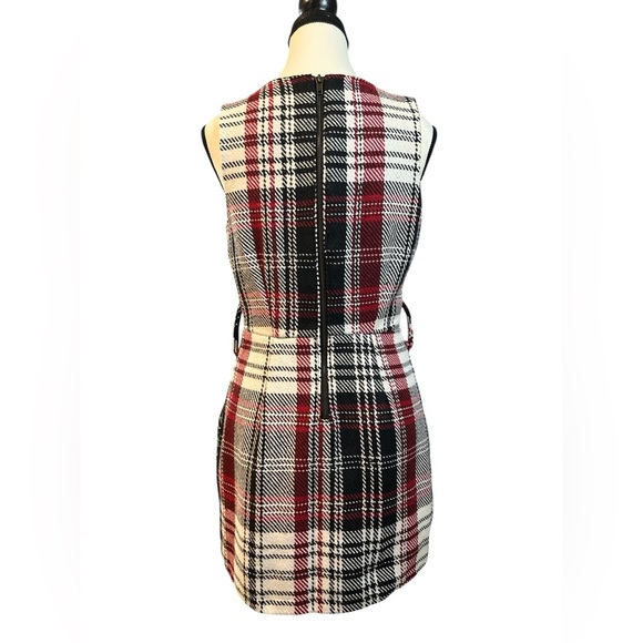 Forever 21 Red and Black Plaid Midi Dress ** missing belt** - Picture 6 of 6